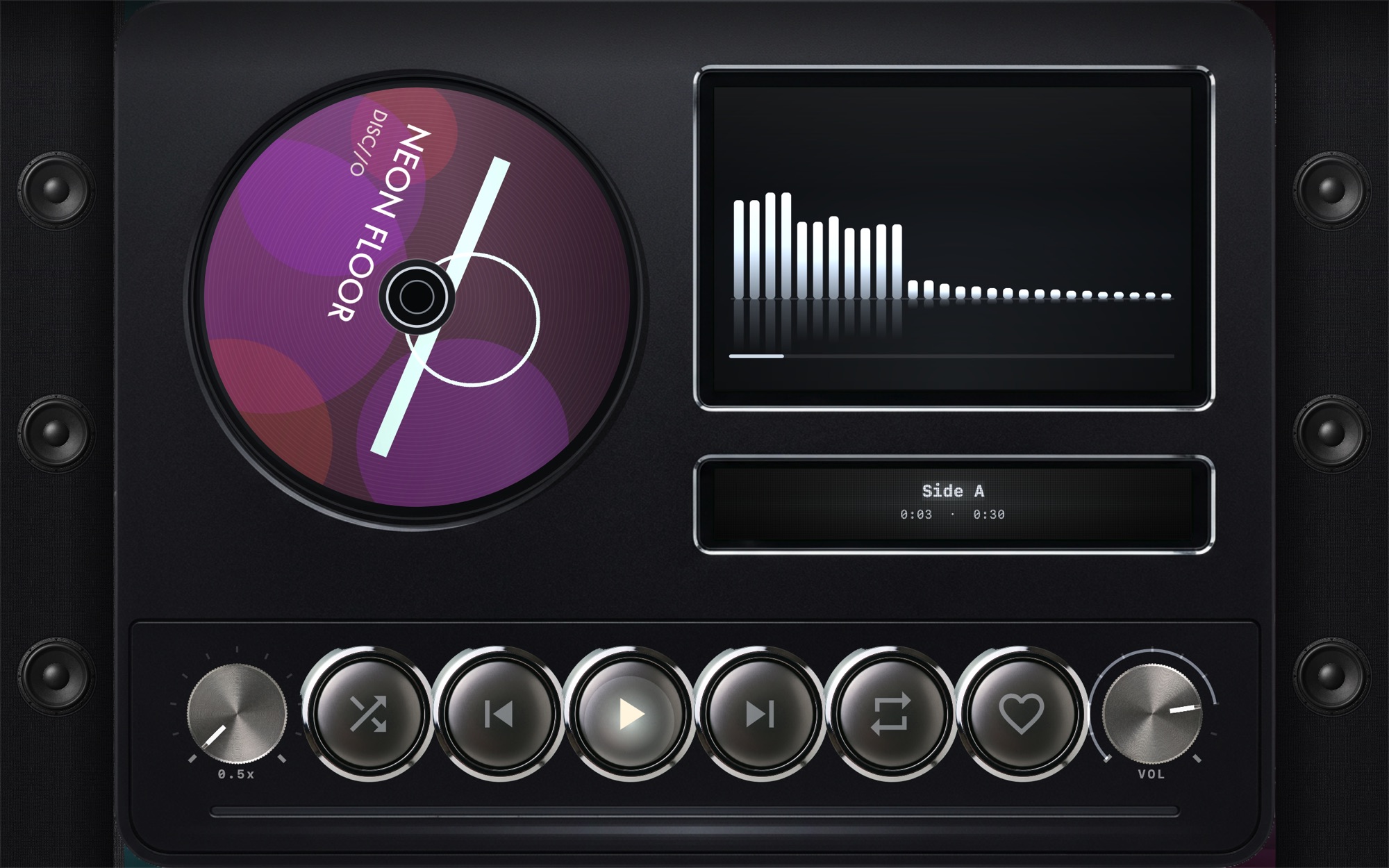 MP95 on Mac: the disc player with a live spectrum across its display