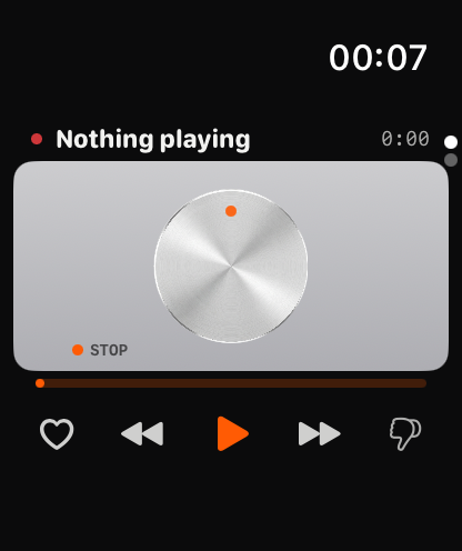 MP95 Apple Watch remote in the disc style