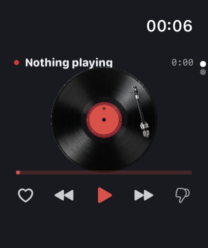 MP95 Apple Watch remote in the vinyl style